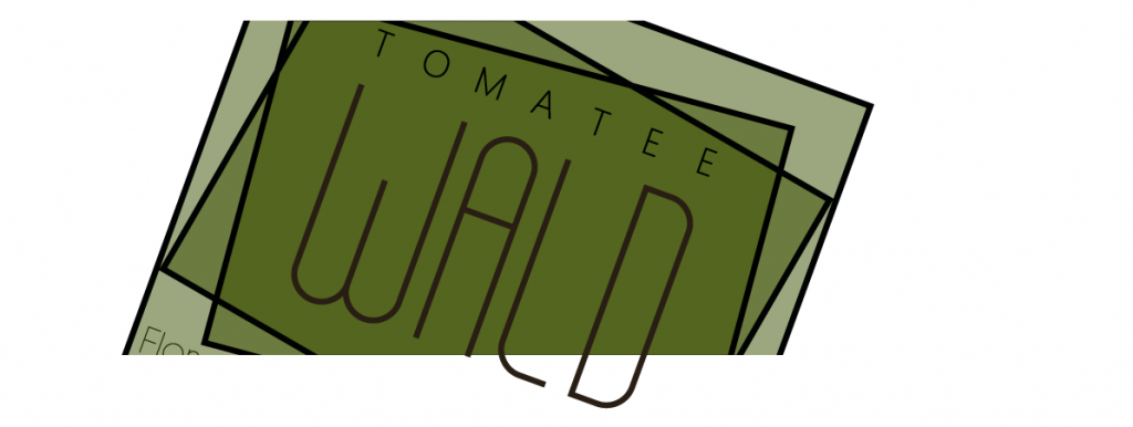 Aussschnitt des Etiketts von TomaTee »WALD«  – mit Pfifferlingen aromatisiertem Tomatenwasser mit Kiefernzapfen-Tee